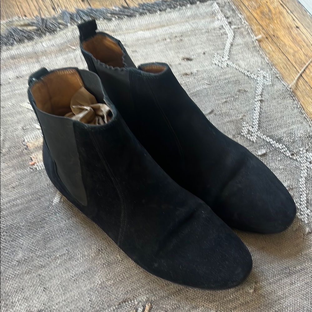 Black suede Isabel Marant chelsea boots 39
